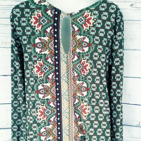 Keyhole Tunic Lotus Boho Mini Derek Heart - Picture 6 of 8